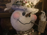 Snowman with Fur Hat