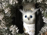 Owl in a Snow Covered 24”Wreath