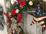 Rustic/Patriotic Wreath with a Rustic Star