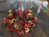 Maple Leaves/Sunflowers/Evergreens Centerpiece