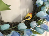 Blue Tulips/Yellow Finch