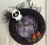 Haunted Mansion Wreath Skull