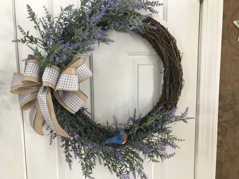 Lavender and a Bluebird