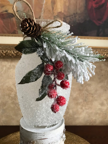 Winter Vase/Candle Holder