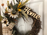 Cream Sunflowers and Acorns/Home