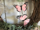 Three Pink Butterflies